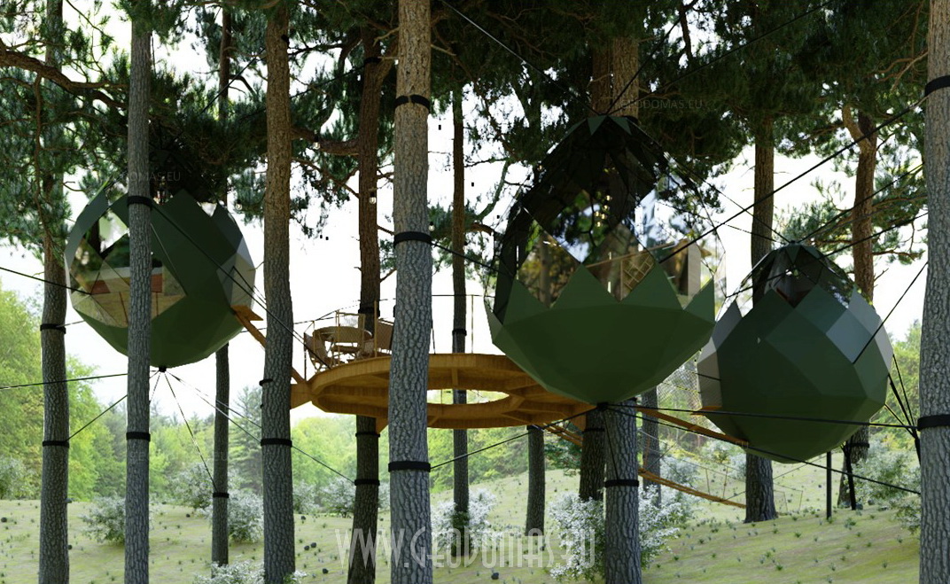 7m2 Ø3m Crystal Dome for Wild Nature | Treehouse Village