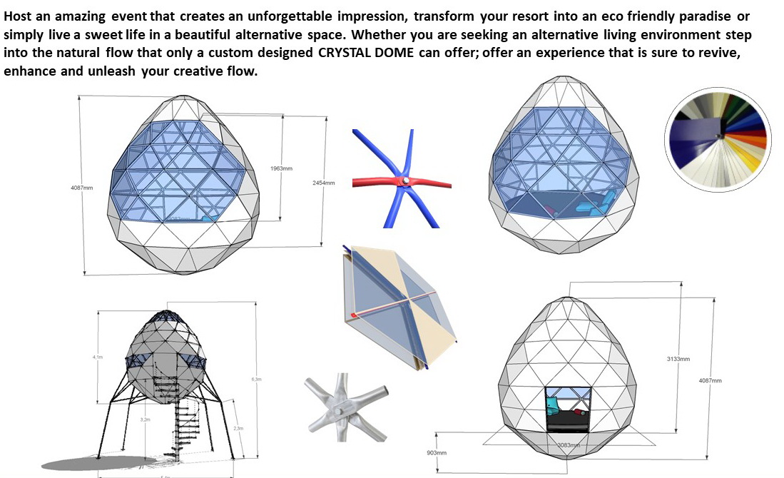 7m2 Ø3m Crystal Dome for Wild Nature | Treehouse Village