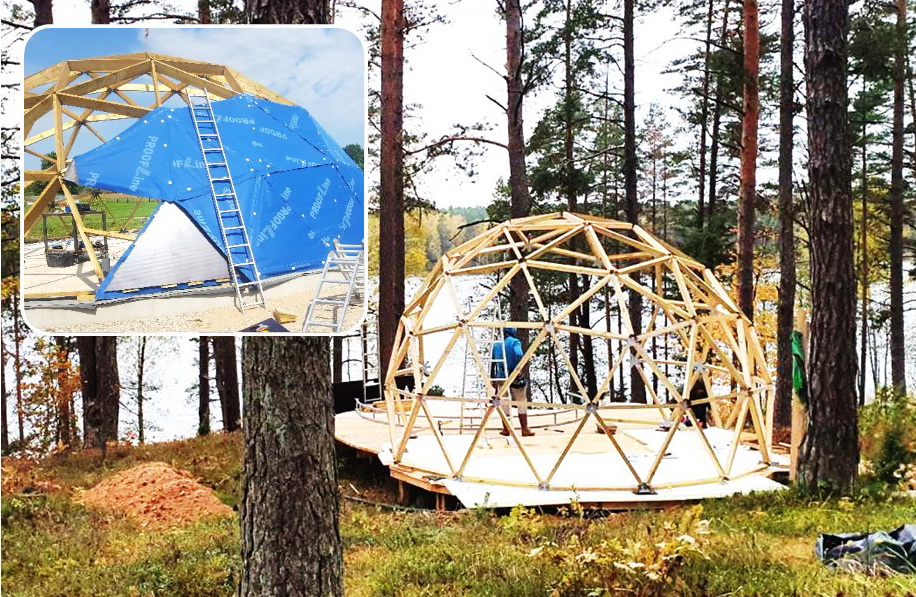 20m2 Small Home | Wooden Dome Ø5m | Dome building Kit’s