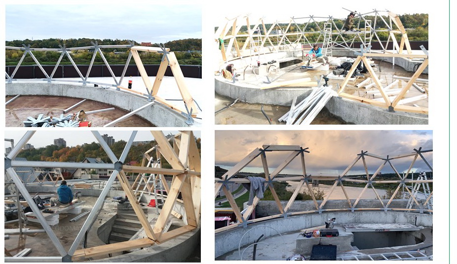 75m2 Family Geodesic House Ø8m Height 5,8m