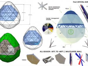 7m2 CRYSTAL DOME Ø3m H4m | BASIC SET