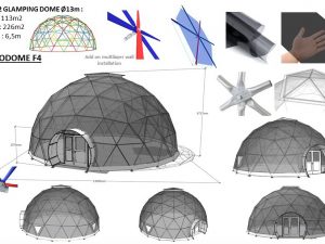 130m2 TRANSPARENT Ø13m ICO F4 H6,5m