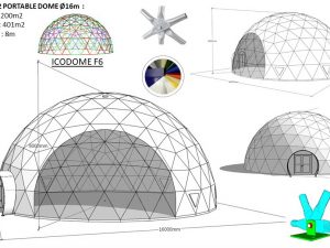 200m2 PORTABLE Ø16m ICO F6 H8m